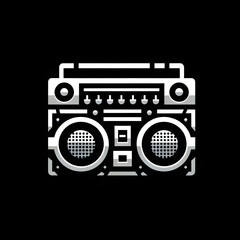 Fototapeta premium boombox icon in monochrome
