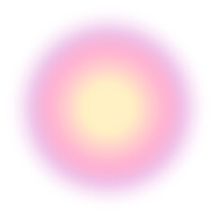 Blur gradient circle shape in yellow,pink and  purple color, y2k style element for social post, banner, poster, png isolated on transparent background..