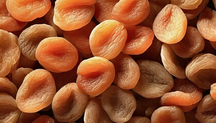 Naturally Delicious: Dried Apricots Display - obrazy, fototapety, plakaty