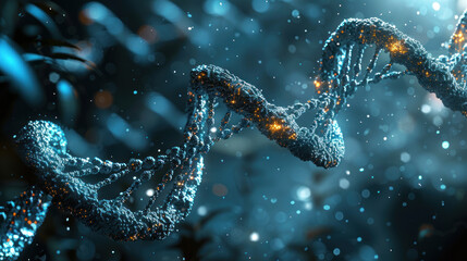 Abstract image of DNA spiral