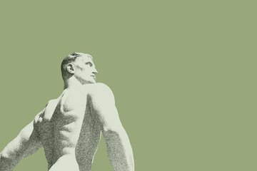 Sporty athlete looks up, envisioning a future in sports