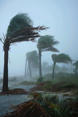 Palms at hurricane