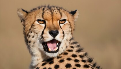 A-Cheetah-With-Its-Fur-Bristling-Agitated-
