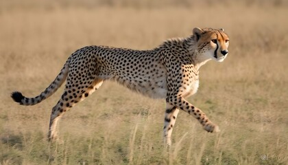 A-Cheetah-With-Its-Fur-Rippling-In-The-Wind-Runni-