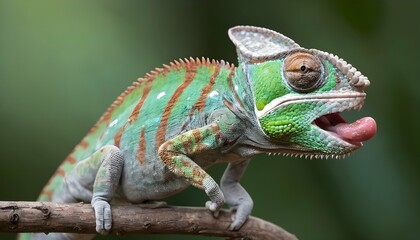 A-Chameleon-With-Its-Tongue-Extended-To-Catch-Prey-Upscaled_4