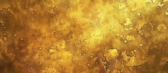 Close-up view of a textured yellow and brown background with prominent rust and grunge elements