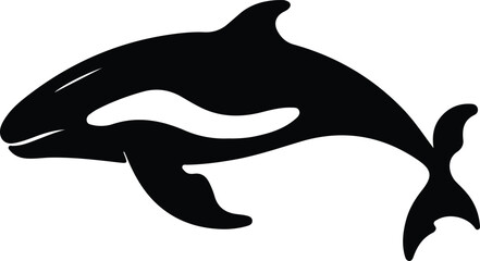 Obraz premium northern right whale silhouette