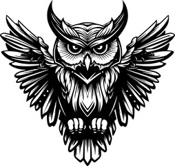 Fototapeta premium Owl - Minimalist and Flat Logo - Vector illustration
