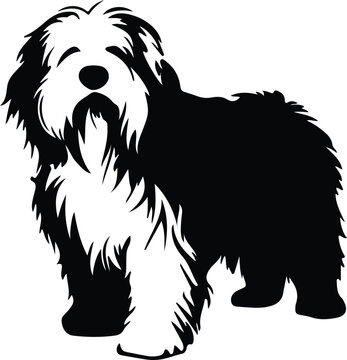 old English sheepdog silhouette