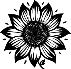 Flower - Minimalist and Flat Logo - Vector illustration