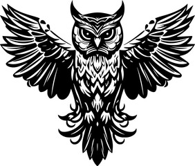 Owl - High Quality Vector Logo - Vector illustration ideal for T-shirt graphic