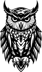 Obraz premium Owl - Minimalist and Flat Logo - Vector illustration
