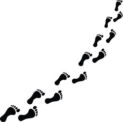 Human footprint icon vector