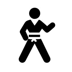Martial Arts icon vector graphics element silhouette sign symbol illustration on a Transparent Background 