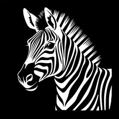 Zebra Baby - Minimalist and Flat Logo - Vector illustration