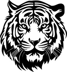 Tiger | Minimalist and Simple Silhouette - Vector illustration