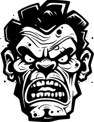 Zombie - Minimalist and Flat Logo - Vector illustration