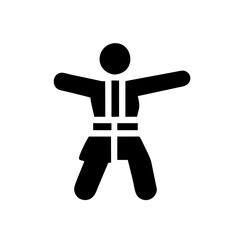 Martial Arts icon vector graphics element silhouette sign symbol illustration on a Transparent Background 