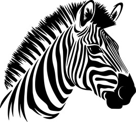 Fototapeta na wymiar Zebra | Minimalist and Simple Silhouette - Vector illustration