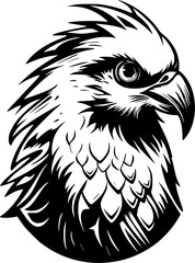 Obraz premium Parrot - Black and White Isolated Icon - Vector illustration