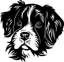 Fototapeta premium Terrier - Black and White Isolated Icon - Vector illustration