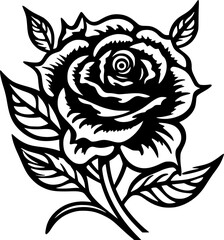 Fototapeta premium Rose - Minimalist and Flat Logo - Vector illustration