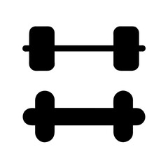 Gym Weights icon vector graphics element silhouette sign symbol illustration on a Transparent Background