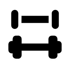 Gym Weights icon vector graphics element silhouette sign symbol illustration on a Transparent Background