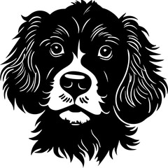 Terrier - Black and White Isolated Icon - Vector illustration