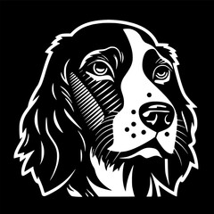 Fototapeta premium Dog | Black and White Vector illustration