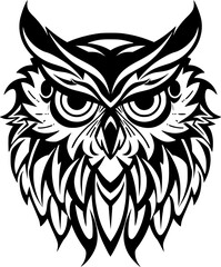 Obraz premium Owl - Minimalist and Flat Logo - Vector illustration