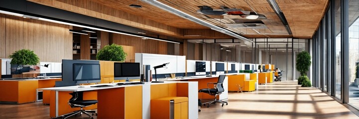 interior of office, stylish modern office