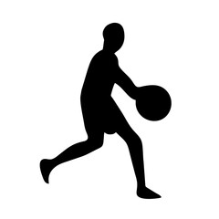 Basketball icon vector graphics element silhouette sign symbol illustration on a Transparent Background