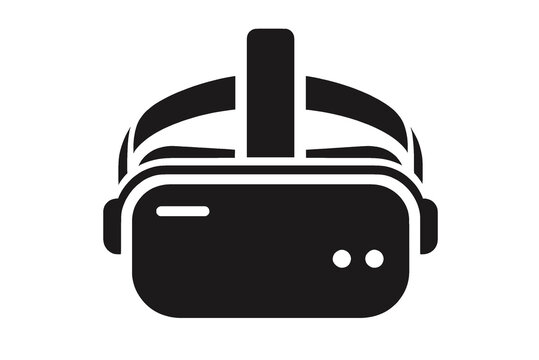 Virtual reality icon. Augmented reality icon. VR headset symbol. VR goggles icon. AR vision icon. vr headset icon. ar googles icon. Isolated. Transparent Background. Cut Out.