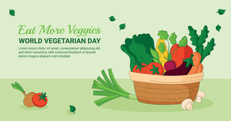 World vegetarian day  template design