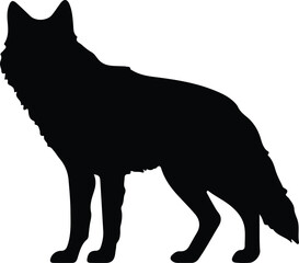 red wolf silhouette