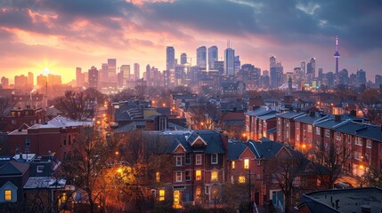 Urban Sunset Panorama