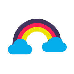 Rainbow icon vector graphics element silhouette sign symbol illustration