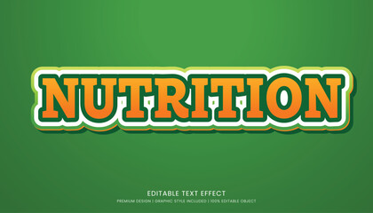 nutrition editable text effect template bold typography and abstract style