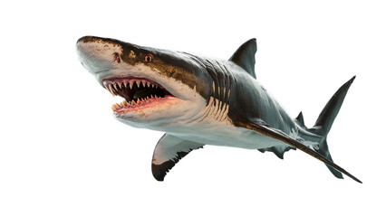Shark isolated on transparent, PNG, background, Generative ai