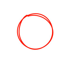 Hand Drawn Red Circle For Highlight Text