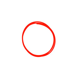 Hand Drawn Red Circle For Highlight Text