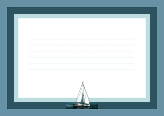 Opinion of the cruise - Blank certificate with space for your design - obrazy, fototapety, plakaty