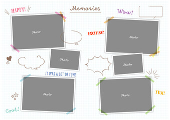 写真レイアウトのテンプレート素材