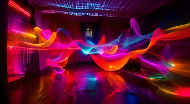 Abstract art, 360. light painting