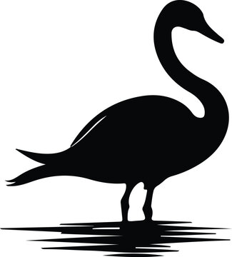 recommend clip art: trumpeter swan silhouette