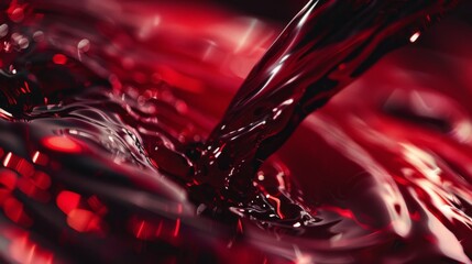 Pouring red wine, imparting the aroma and taste of the wine