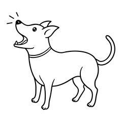 Simple RataThe little dog suddenly started barking loudly,