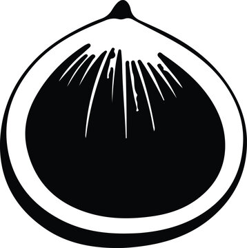 black and white fig fruit graphic clip art preview
