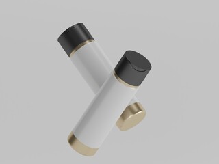 Body spray bottle 3d illustration with white background  